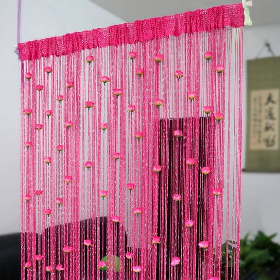 Rose Tassel Curtains Summer Door Decorative Partition for Salon Room