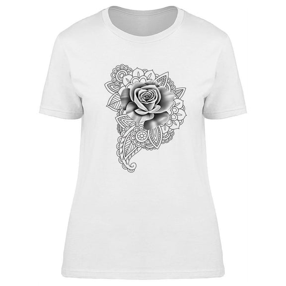 Rose Tattoo Design  T-Shirt Women -Image by Shutterstock, Female x-Large