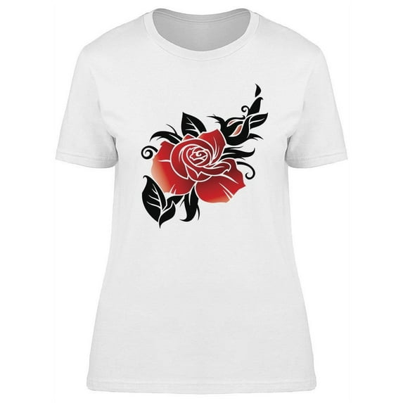 Rose Tattoo Graphic T-Shirt Women -Image by Shutterstock, Female Large