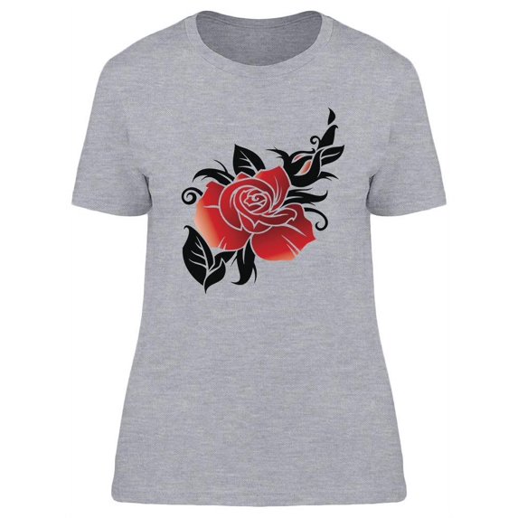 Rose Tattoo Graphic T-Shirt Women -Image by Shutterstock, Female Small