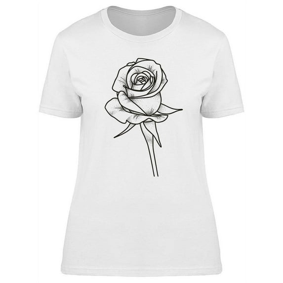 Rose Tattoo Vintage Design T-Shirt Women -Image by Shutterstock, Female x-Large