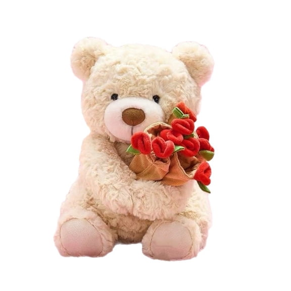 Rose Teddy Plush Gift for Romantic Gifting and Cozy Room Decoration