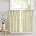 thumbnail image 1 of Rose Texture Satin Rosette Café Tier Curtains Window Treatment Kitchen Home Décor, 1 of 1