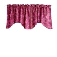thumbnail image 1 of Rose Texture Satin Rosette Scalloped Window Valance 58" Wide / 20" Tall, 1 of 1