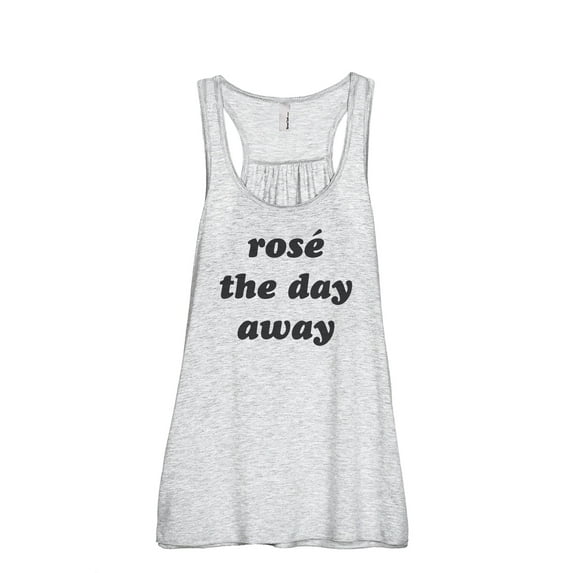 Rose The Day Away Women's Fashion Sleeveless Flowy Racerback Workout Yoga Tank Top Sport Grey Small