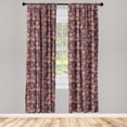 thumbnail image 1 of Rose Themed Window Curtains, Gothic Vibes Jungle Boho Blooming Flowers with Berry Pattern Art, Lightweight Decor 2-Panel Set with Rod Pocket, Pair of - 28"x63", Coral Pale Ruby Eggplant, by Ambesonne, 1 of 3