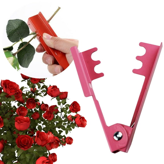 Rose Thorn Remover Portable ABS Iron Flower Stem Leaf Stripper Hand Protection Easy Use Florist Gardening Tool for Arranging Bouquets Home Garden Gift Compact Lightweight Durable
