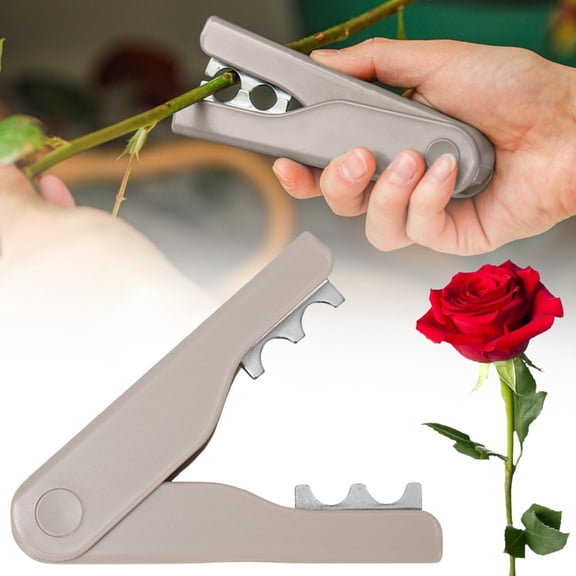 Rose Thorn Stripper Remover Pliers, Portable Florist Rose Pruning Tool, Easy to Use Thorn Removal Clip for Flower Stems, Non Slip Handle Durable Gardening Tool for Flower Arrangement and Home, Beige