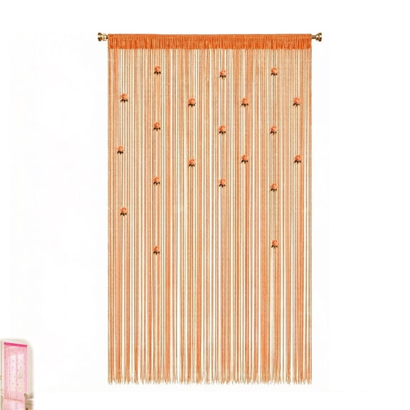 Rose Thread Door String Curtain with Roses, Rose Hanging Beads for doorways, Curtains with Removable, Bedroom Privacy for Window Hallway Entrance