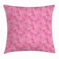 thumbnail image 1 of Rose Throw Pillow Cushion Cover, Abstract Style Round Flower Motifs Inspired by Graceful Spring Nature, Decorative Square Accent Pillow Case, 18 X 18 Inches, Pale Rose Pink and Magenta, by Ambesonne, 1 of 2