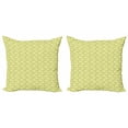 thumbnail image 1 of Rose Throw Pillow Cushion Cover Pack of 2, Romantic Flower Bouquets in Vintage Style Flourish Branches, Zippered Double-Side Digital Print, 4 Sizes, Apple Green Pale Yellow, by Ambesonne, 1 of 2
