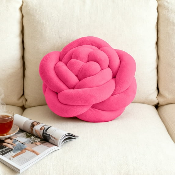 Rose Throw Pillow Decorative Accent Cushion, Soft Supportive Stuffed Pillow With Elegant Floral Design Shape Retention, Sofa Back Cushion for Living Room Bedroom Office Car