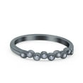 thumbnail image 1 of Rose Tone, Simulated Cubic Zirconia Size-10 Half Eternity Ring Wedding Engagement Band 925 Sterling Silver, 1 of 7