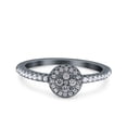 thumbnail image 1 of Rose Tone, Simulated Cubic Zirconia Size-8 Art Deco Ring Wedding Engagement Band Round CZ 925 Sterling Silver, 1 of 7