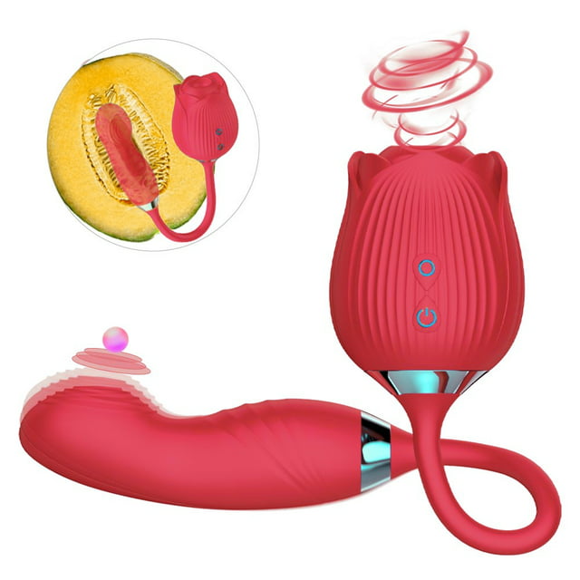 Rose Toy for Women - Clitoral Sucking Vibrator with Finger Wiggling Bionic Design, Clit Sucker Vacuum Clitoris Stimulator with 10 Modes, Adult Sex Toys Games for Couple