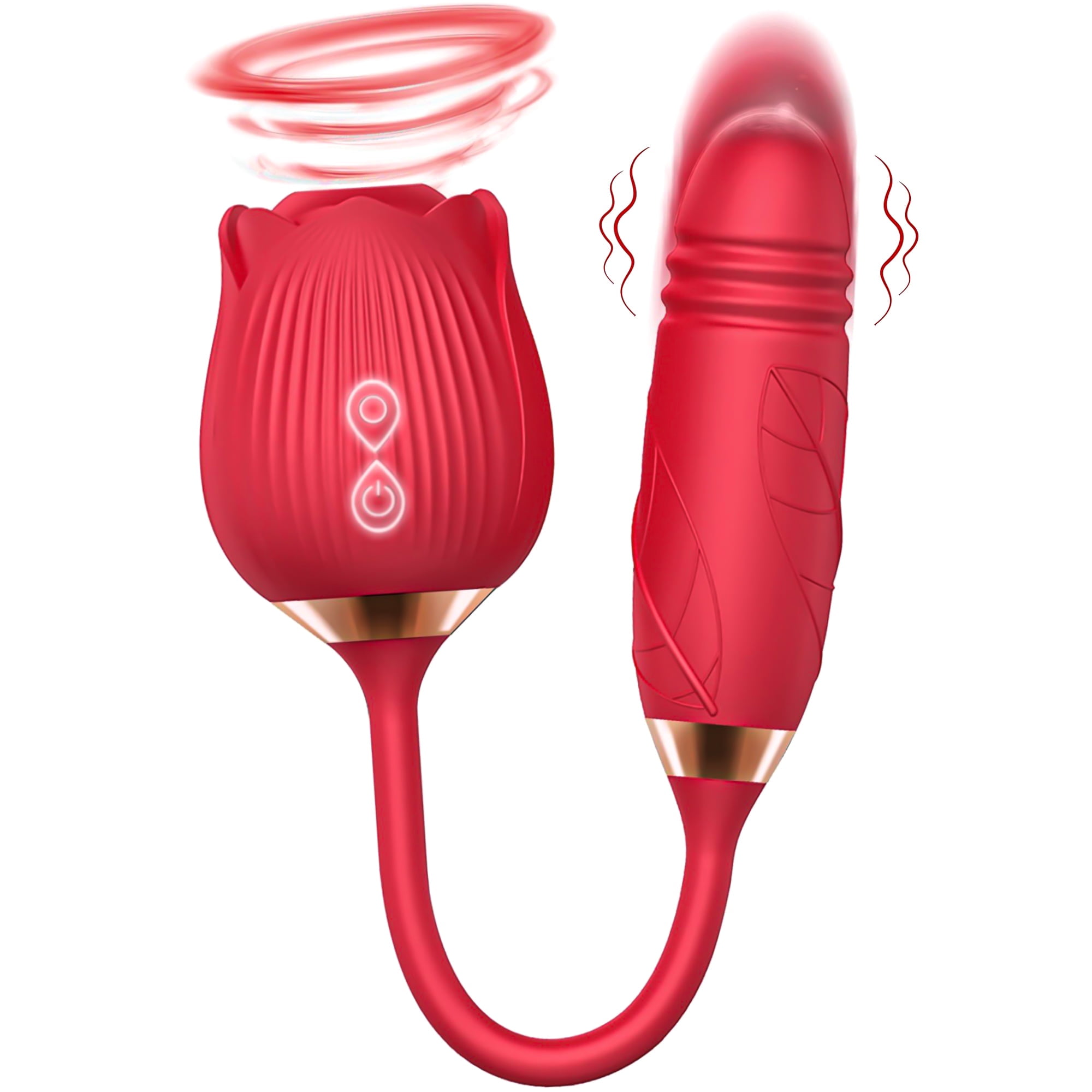 Rose Toy for Women - 2 in 1 Vibrator and Adult Sex Toys with Vibrating Egg, G Spot Clitoral Sex Accessories for Adults Couples -MMQ