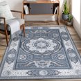 thumbnail image 1 of Rose Traditional Gray Area Rug Rectangle 4' x 6' Rectangle, 1 of 7