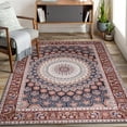 thumbnail image 1 of Rose Traditional Red / Navy Area Rug Rectangle 2' x 3' Rectangle, 1 of 7