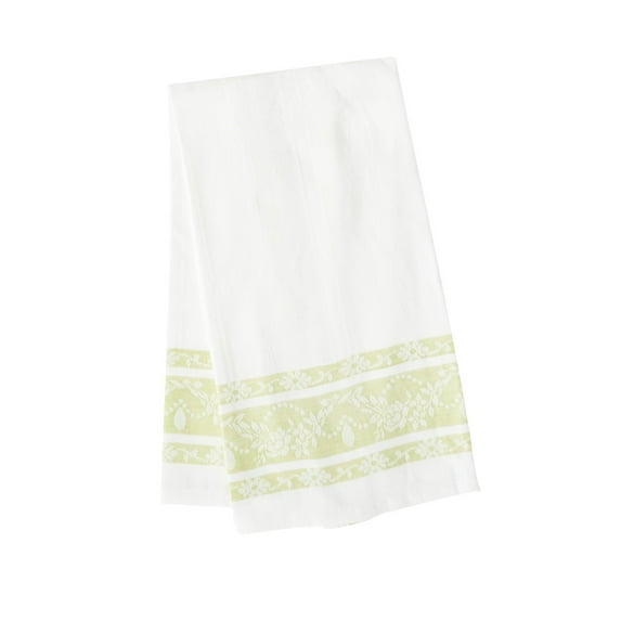 Rose Trellis Jacquard Peridot Cotton Woven Kitchen Towel
