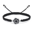 thumbnail image 1 of Rose Urn Locket Adjustable Braided Rope Bracelet Memorial Cremation Jewelry for Ashes Holder Funeral Urn Bracelet for Ashes, 1 of 5