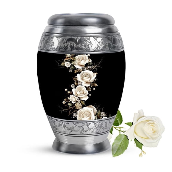 Rose Urns For Human Ashes Adult Female Keepsake Decorative Funeral Urn 10 Inch