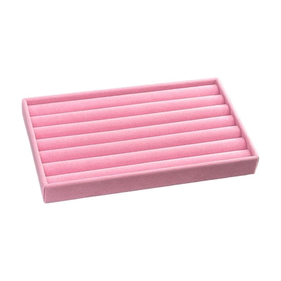 Rose Velvet Jewelry Trays Stackable Drawer Organizer Dividers for Rings Earrings Necklaces Bracelets Storage