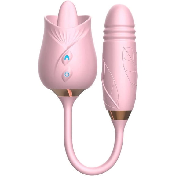 Rose Vibrator Sex Toys for Women, G Spot Dildo with Vibrating Egg, Clit Stimulator for Adults Couples