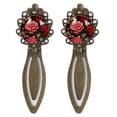 thumbnail image 1 of Rose Vintage Copper-Colored Lace Bookmarks - Stainless Steel Book Accessories for Readers and Book Lovers, 1 of 5