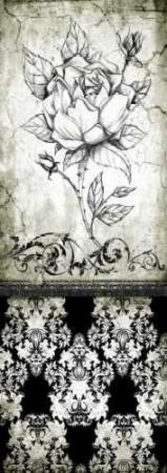 Rose Vintage II B Canvas Art - Susan P Willow (8 x 24)