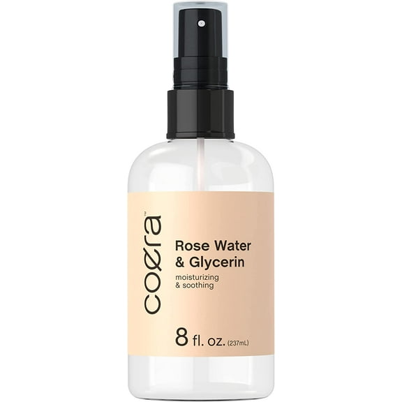 Rose Water & Glycerin | 8 fl oz | Moisturizing Spray for Face, Skin, and Hair | Free of Parabens, SLS, & Preservatives