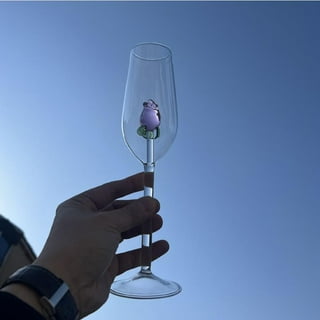 Smokey Modern Cut - Slanted Red Wine Glass | Lique Homegoods