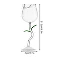 thumbnail image 1 of Rose Wine Glasses Tall med Glass Goblet for Red Wine with Rose Pattern High Foot Design for Stability 150ml Capacity Glass Wine Cup for Entertaining Home Bar Kitchen Dining 1PCS, 1 of 2