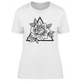 thumbnail image 1 of Rose With Sacred Geometry Frame T-Shirt Women -Image by Shutterstock, Female x-Large, 1 of 2