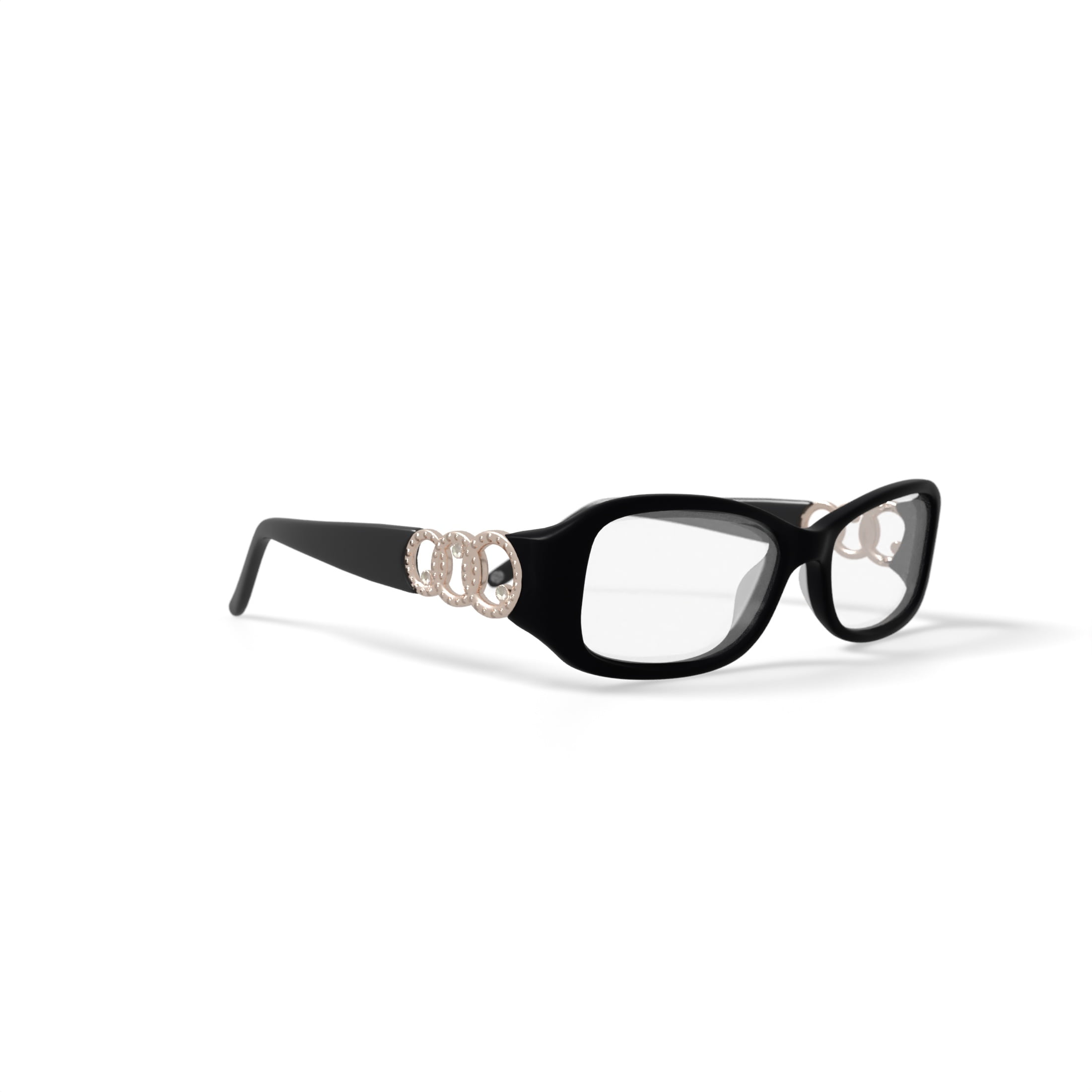 Rose Women's Rx'able Eyeglasses, Ar05, Black, 51-16-130