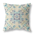 thumbnail image 1 of Rose Wreath Indoor/Outdoor Pillow with Removable Cover in Off-White Blue 26x26, 1 of 5