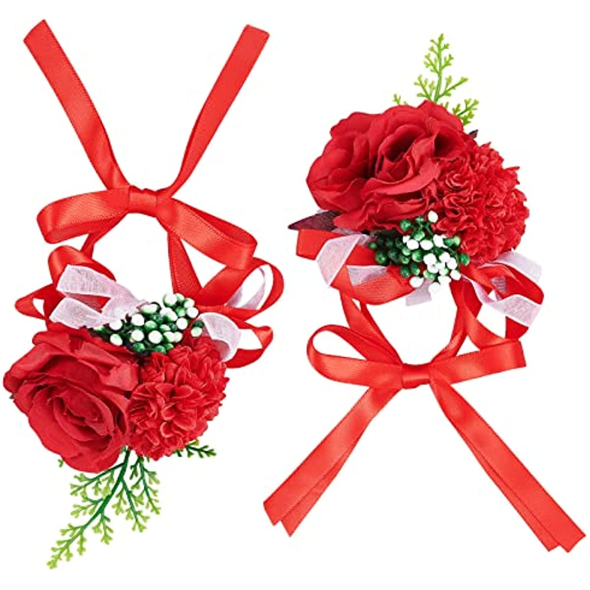 Rose Wrist Corsage Red Bridesmaid Wrist Corsage Bracelet 2 Pack Prom Corsage  Wristlet Bridal Wrist Corsages for Wedding Bridesmaid Bridal Shower Prom  Suit Party Decor - Walmart.com