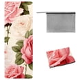 thumbnail image 1 of Rose Yoga Towel with Storage Bag, 72.8"x26.8", Suitable for Yoga, Pilates, Fitness, etc. - Yoga Blanket, Yoga Mat Towel., 1 of 6
