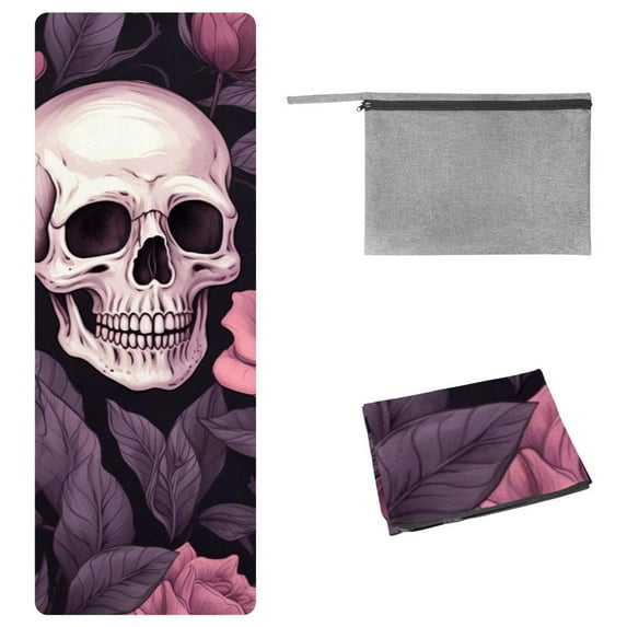 Rose Yoga Towel with Storage Bag, 72.8"x26.8" - Suitable for Yoga, Pilates, Fitness, etc. - Yoga Towel, Yoga Towels, Yoga Mat Towel