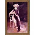 thumbnail image 1 of Rose and Silver: Portrait of Mrs Whibley 28x40 Large Gold Ornate Wood Framed Canvas Art by James Abbott McNeill Whistler, 1 of 2