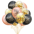 Rose gold happy year latex round confetti balloons Christmas Year Year