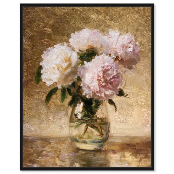 Rose of Grace Canvas Print Fashion Decor by Art Remedy, Black Frame, 30 x 36