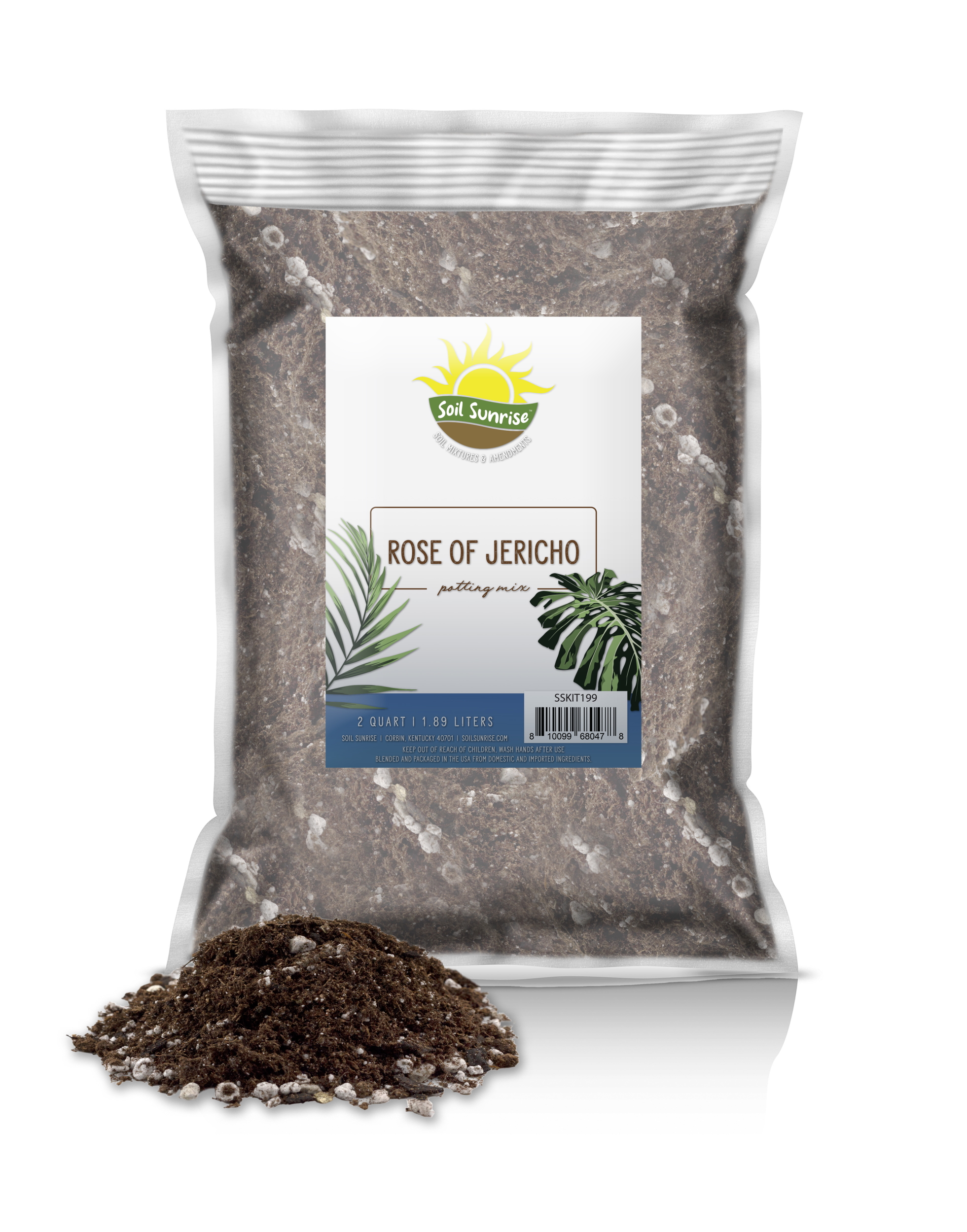 Rose of Jericho Potting Soil Mix (2 Quarts), Ideal for Transplanting
