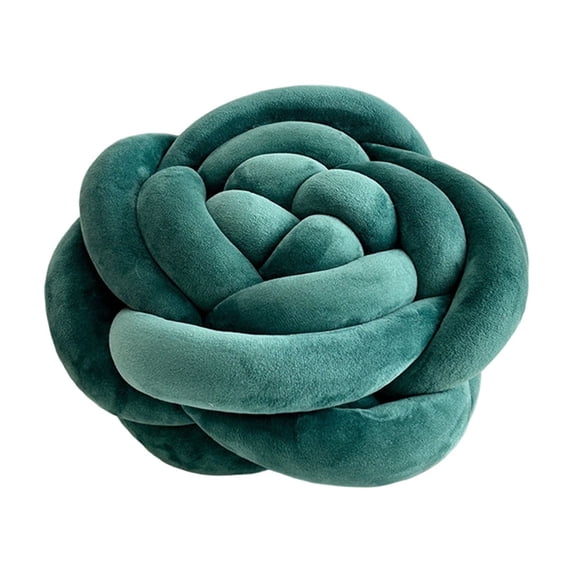 Rose-patterned Hand-woven Throw Pillow, Soft Polyester Cushion for Sofa and Office, Versatile Lumbar Support and Home Decor Accent, Easy to Clean and Maintain