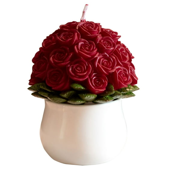 Rose potted plant Scented Candle