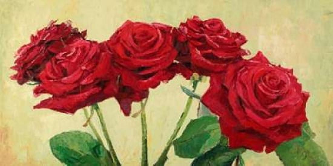 Rose rosse Canvas Art - Angelo Masera (10 x 20)