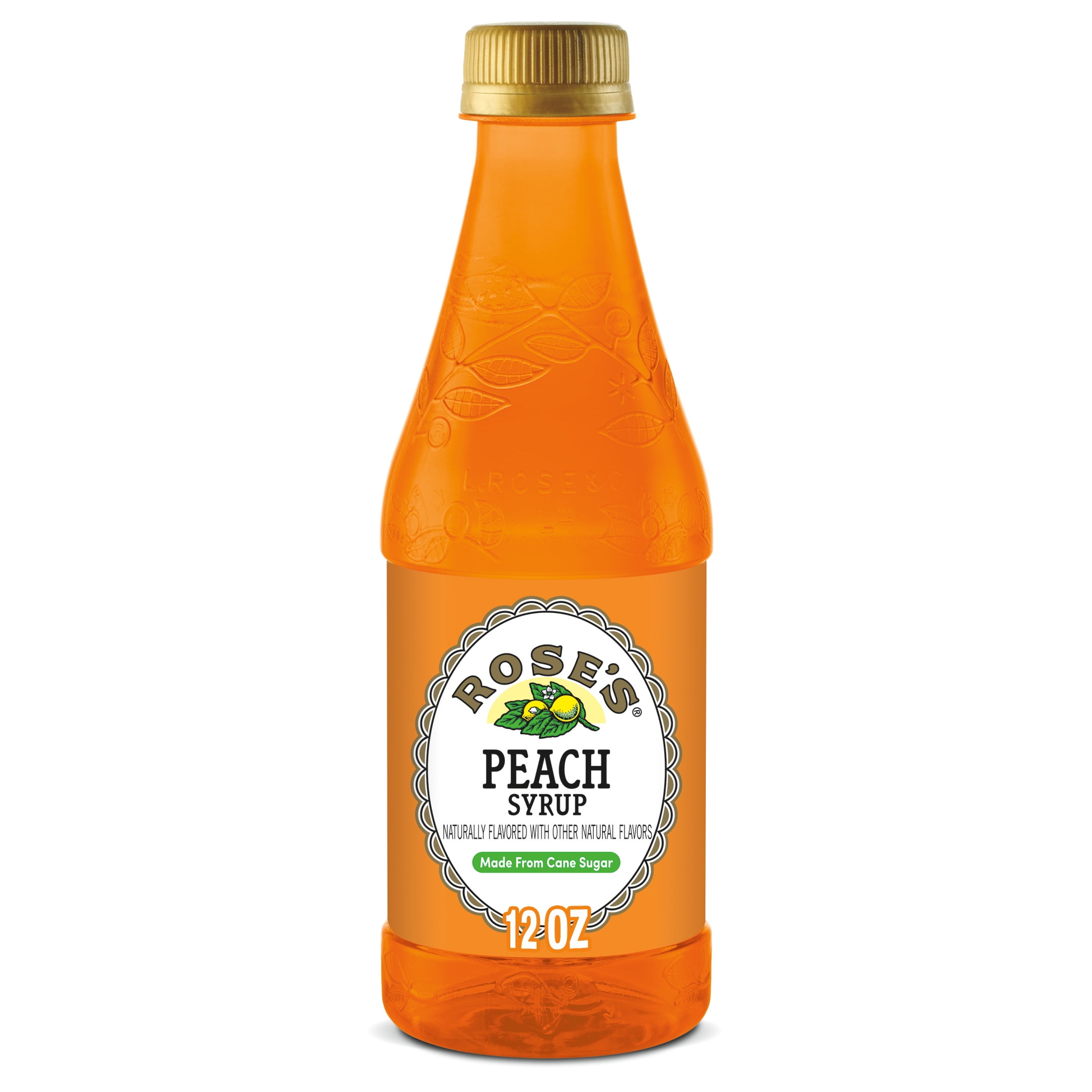 Rose's Cane Sugar Peach Simple Syrup Mixer, 12 fl oz, Bottle