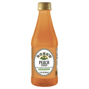 Rose’s Peach Syrup 12 OZ Bottle, | Perfect for Cocktails, Beverages, and Mixers