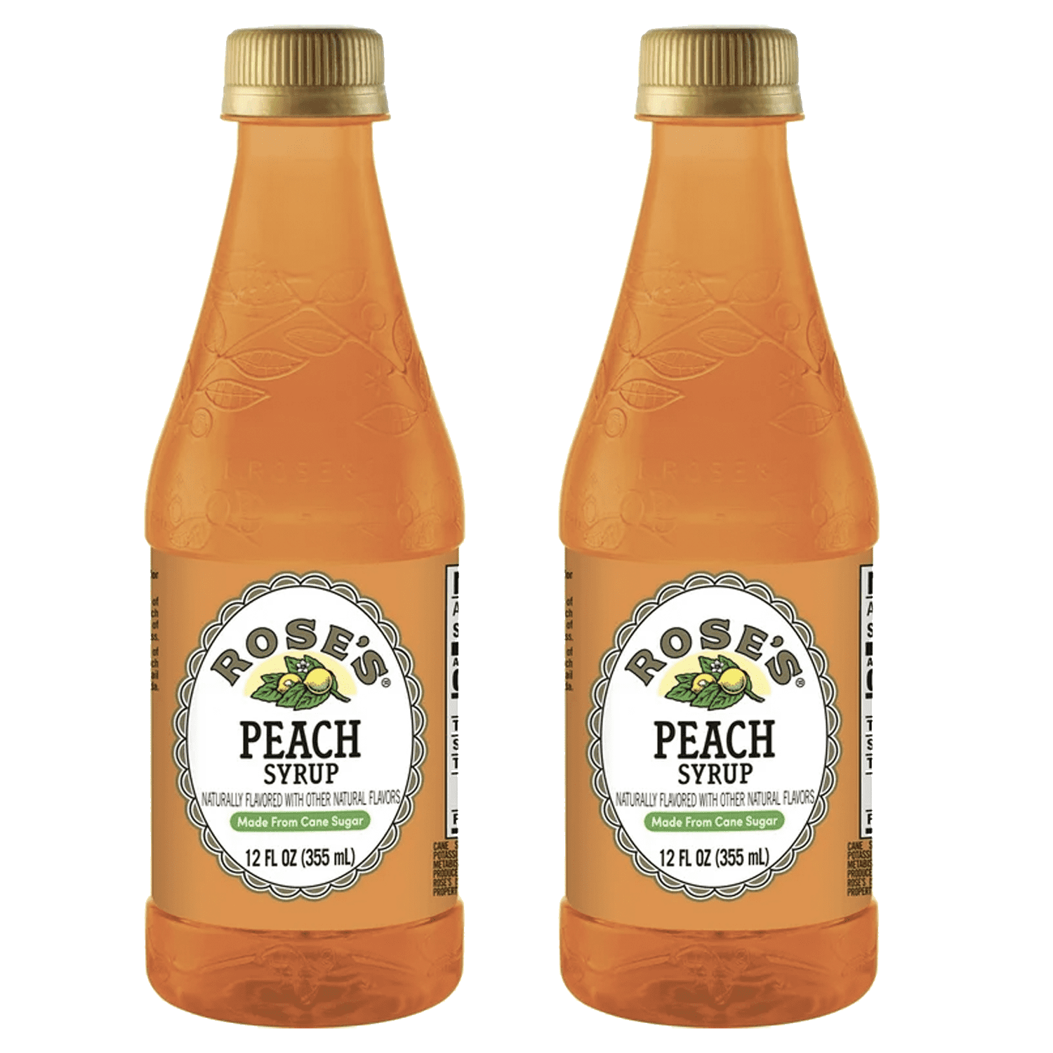 Rose’s Peach Syrup 2 Pack 12 OZ Bottle, | Perfect for Cocktails ...