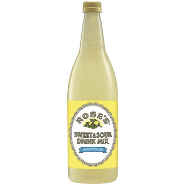 Rose’s Sweet & Sour Syrup 1 Liter Bottle, | Perfect for Cocktails, Beverages, and Mixers