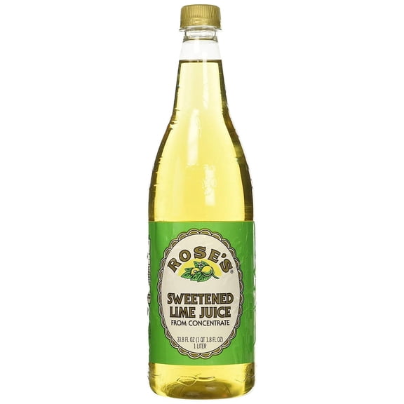 Roses Sweetened Lime Juice, 1 Liter (33.8 Fluid Ounces) Plastic Bottle (Pack of 2)